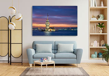 Wall Art | Maiden's Tower in Istanbul at night