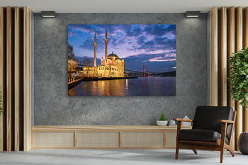 Wall Art | Ortakoy Mosque in Istanbul at night