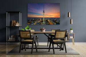Wall Art | TV tower in Berlin during sunset