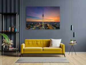 Wall Art | TV tower in Berlin during sunset