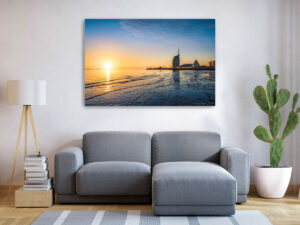 Wall Art | Sunset at the coast in Bremerhaven