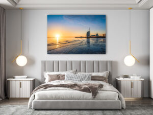 Wall Art | Sunset at the coast in Bremerhaven