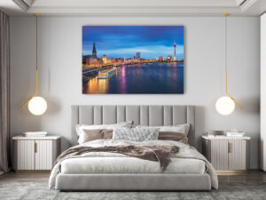 Wall Art | Skyline of Dusseldorf and the Rhine river