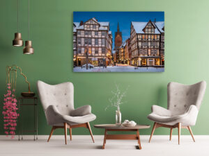 Wall Art | Marktkirche and old town of Hannover in winter