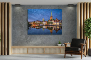 Wall Art | Old town of Lübeck at night