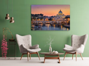 Wall Art | Sunset at Basilica St Peter in Rome