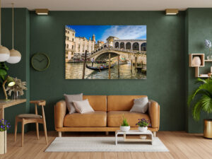Wall Art | Gondola at the Rialto bridge in Venice