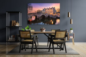 Wall Art | Sunset at the Brouwersgracht in Amsterdam