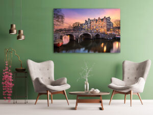 Wall Art | Sunset at the Brouwersgracht in Amsterdam