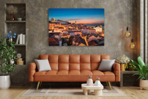 Wall Art | Sunrise in the Alfama old town in Lisbon