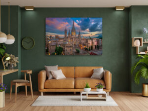 Wall Art | Cathedral of Barcelona during sunset