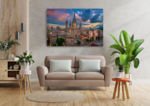 Wall Art | Cathedral of Barcelona during sunset