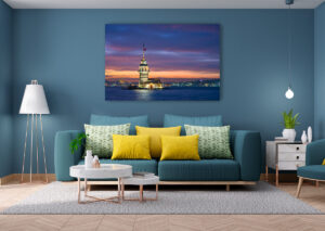 Wall Art | Maiden's Tower in Istanbul at night